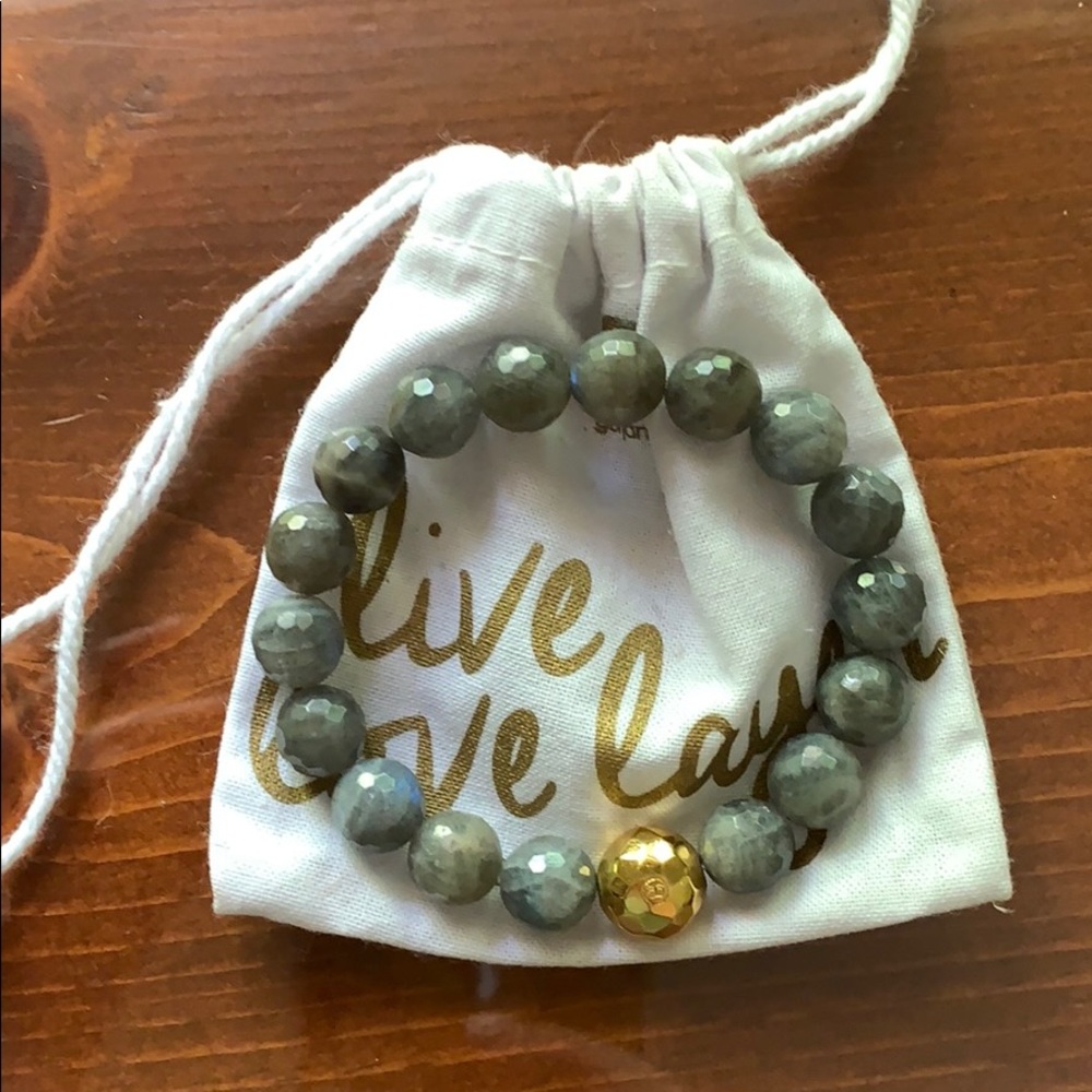 Gorjana large labradorite beaded bracelet